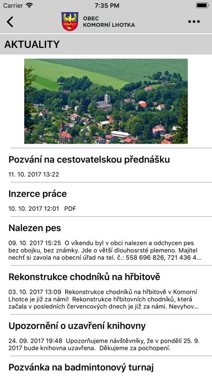 Obec Komorní Lhotka