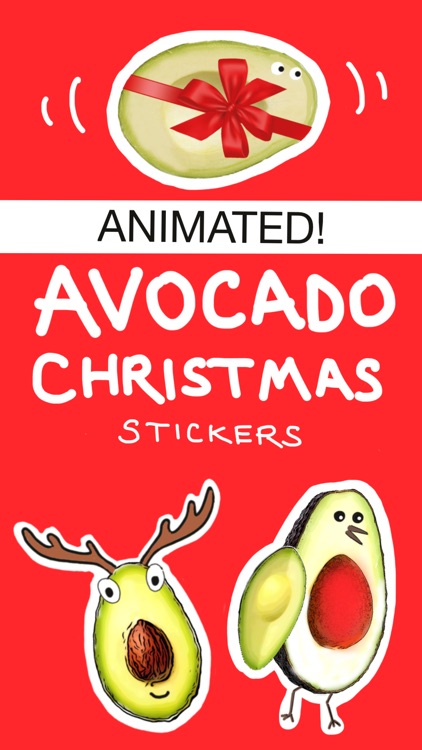 Avocado Christmas Stickers