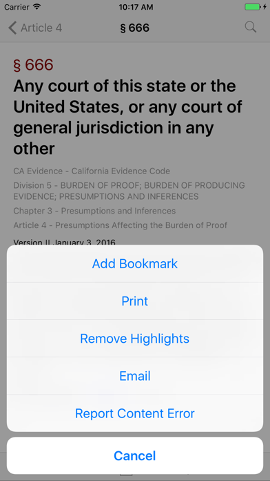 How to cancel & delete California Evidence Code by LS from iphone & ipad 3