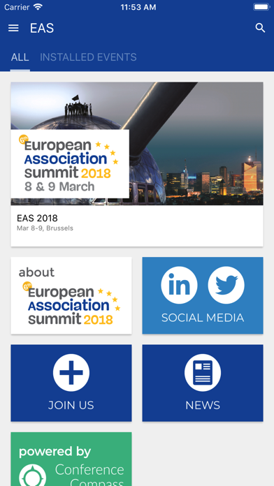EAS Brussels screenshot 2