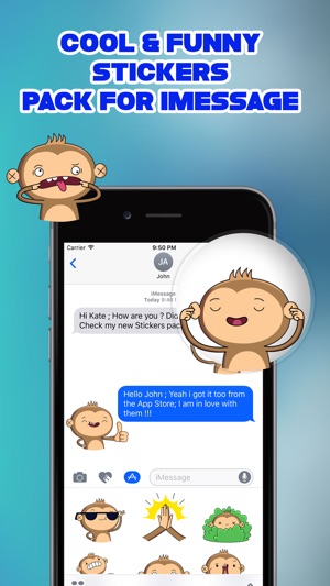 Funny Little Monkey Stickers(圖3)-速報App