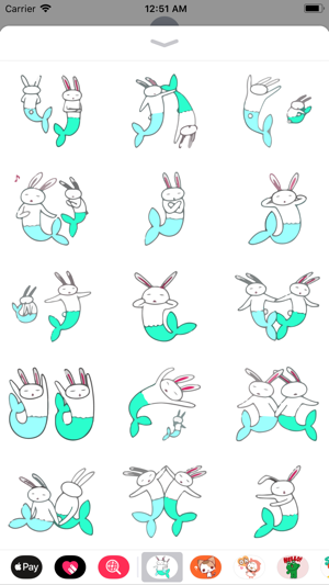 Bunny Mermaid Cute Sticker Emo(圖1)-速報App