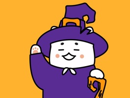 Share your halloween day as a sticker with a tricolored cat "Nyamoonee"