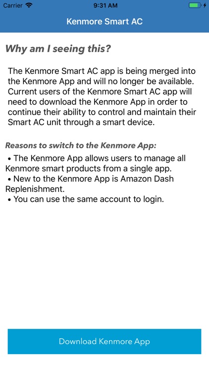 Kenmore Smart Airconditioner