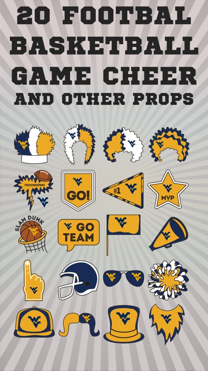 West Virginia Mountaineers Selfie Stickers