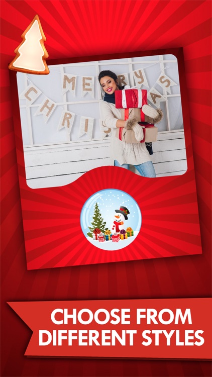 Christmas photos frame editor