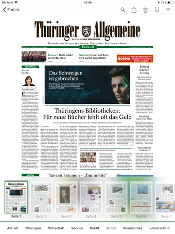 Thüringer Allgemeine E-Paper screenshot 3