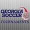 The Georgia Soccer Tournaments app will give you schedules, standings, scores, notifications, maps, and brackets for the events you attend