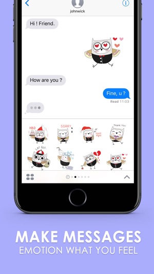 Cute Owl Stickers and Keyboard(圖2)-速報App