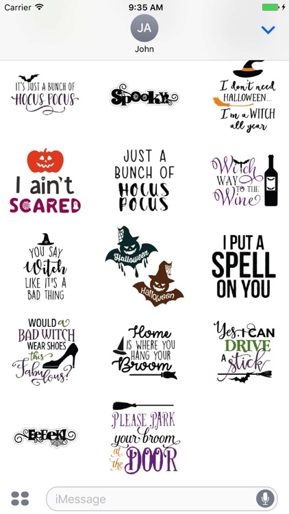 Halloween Funny Quotes Sticker screenshot-3