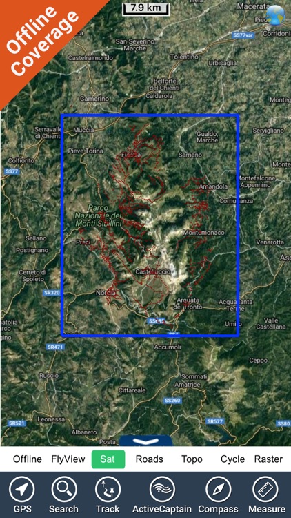 Monti Sibillini National Park - GPS Map Navigator screenshot-4