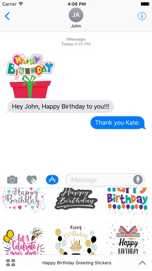 Happy Birthday Greeting Stickers(圖3)-速報App