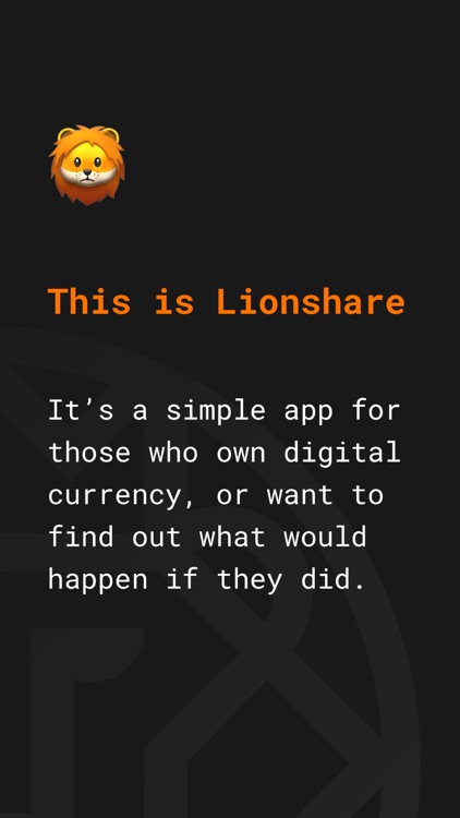 Lionshare — Crypto ticker