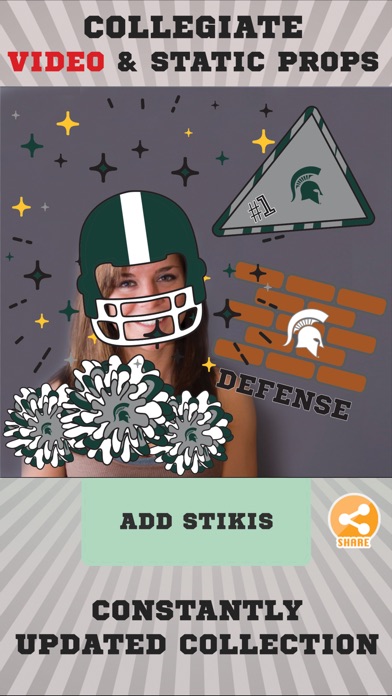 Michigan St. Spartans Animated Selfie Stickers screenshot 2