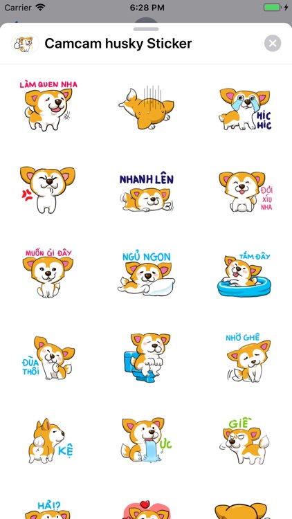 Camcam husky Sticker