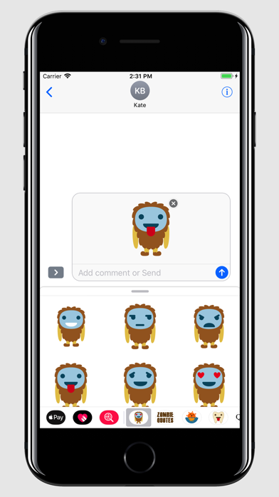 Yeti Emojis Stickers for text screenshot 3