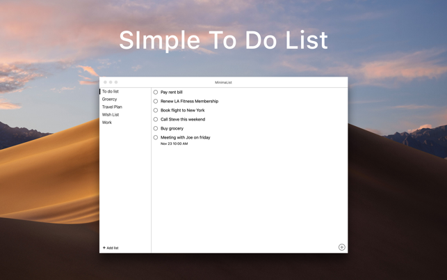 極簡待辦：simple To do list