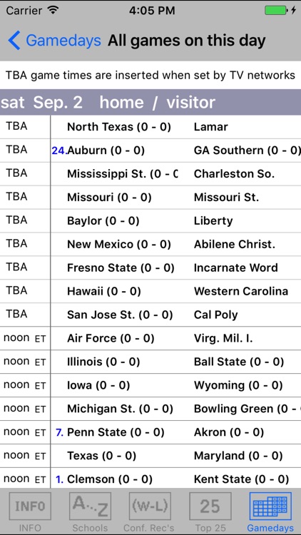 Gridiron 2017 College Football Scores & Schedules screenshot-3