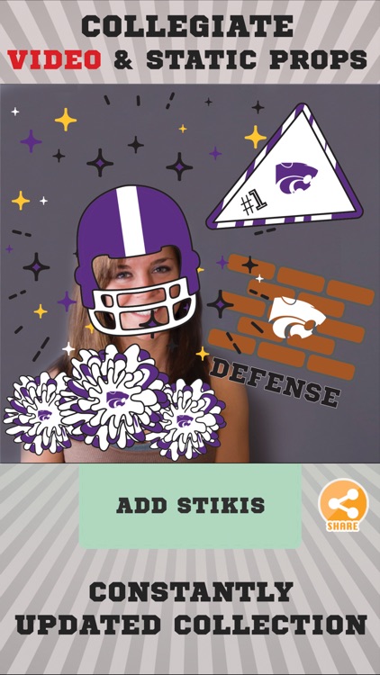 Kansas State Wildcats Animated Selfie Stickers