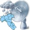 L'applicazione mostra in sequenza le immagini radar del veneto e del Trentino AltoAdige