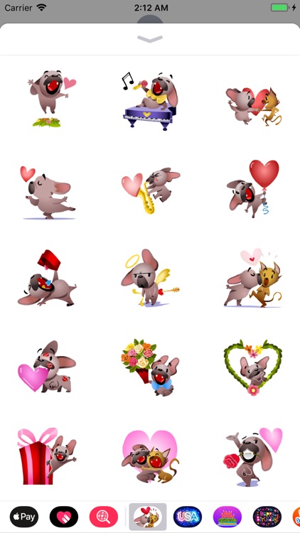 Animated Mugsy in Love GIF App