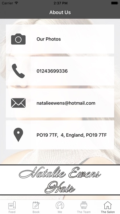 Natalie Ewens Hair by Tom Marchant