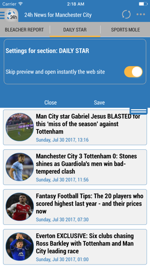 24h News for Manchester City(圖2)-速報App