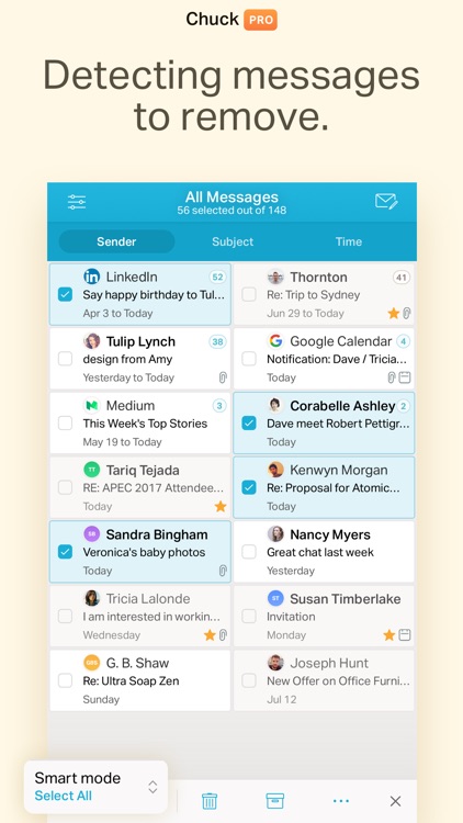 Chuck Email: Organized Mailbox screenshot-7