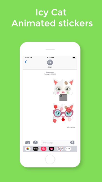 Icy the Cat Animated Stickers