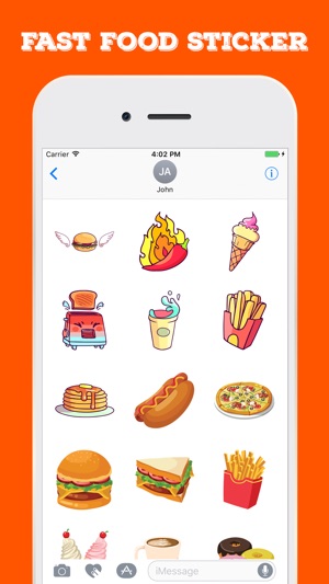 Fast Food Stickers For iMessage(圖2)-速報App