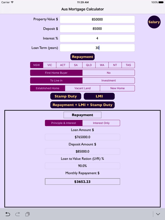 MortgageCalc+LMI&StampDuty