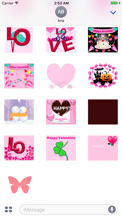 Shape Of Love Animated Sticker screenshot 3
