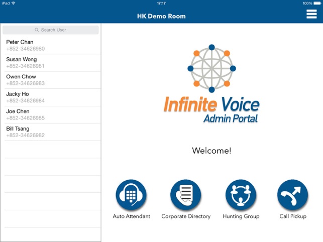 Infinite Voice Admin Portal