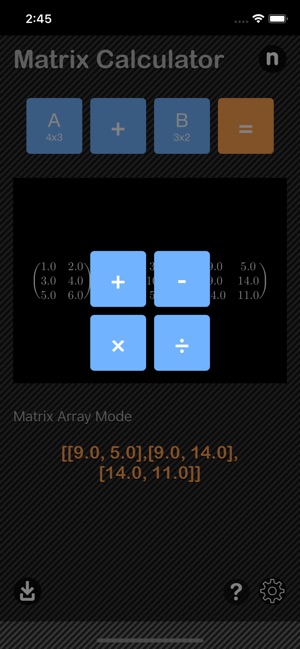 Matrix Calculator Nitrio(圖3)-速報App