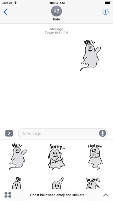 Cute ghost emojis & stickers screenshot 3