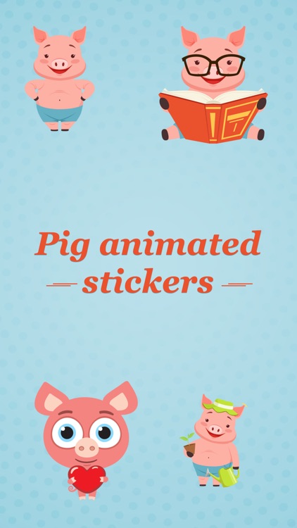 Animated Pink Pig Stickers