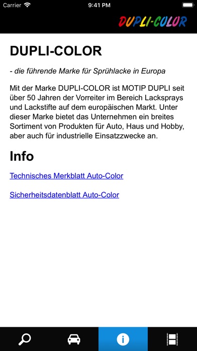DUPLI-COLOR Farbsuchprogramm screenshot 4