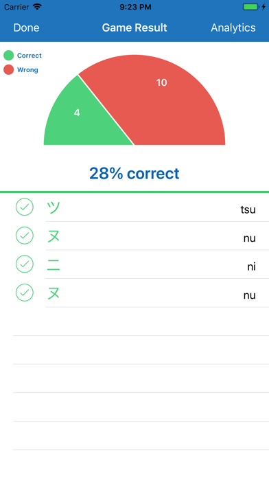 How to cancel & delete Katakana Practice  Quiz from iphone & ipad 3