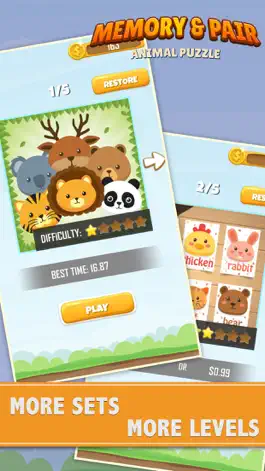Game screenshot Animal Puzzle: Memory and Pair hack