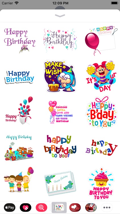 Birthday Stickers - Message screenshot-1