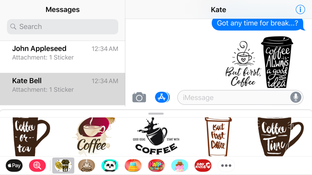 Coffee Break Emoji Sticker App(圖3)-速報App