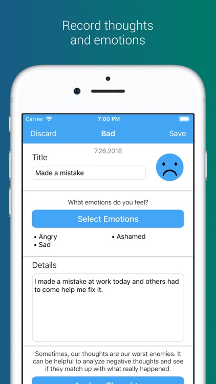 CBT Thought Diary screenshot-3
