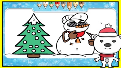 Snowman and Snow Fall Coloring screenshot 3