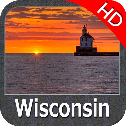 Wisconsin Lakes HD GPS ice fishing maps Navigator