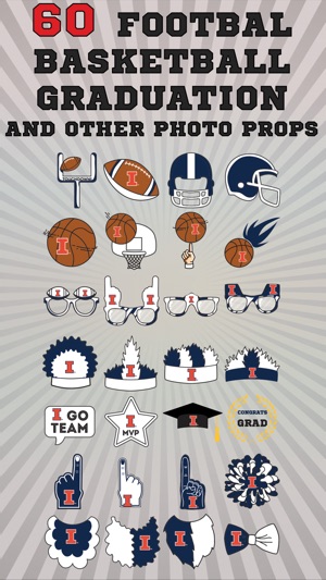 Illinois Fighting Illini PLUS Selfie Stickers(圖4)-速報App