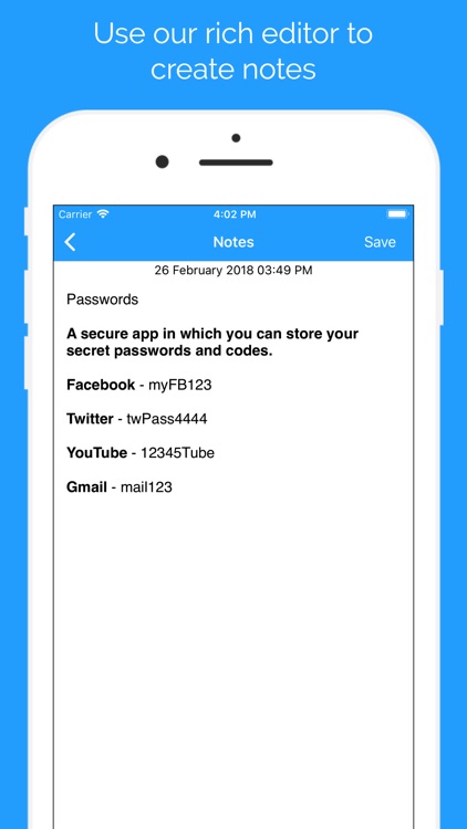 Secret Notes Lock