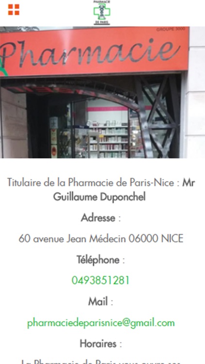 Pharmacie de Paris - Nice