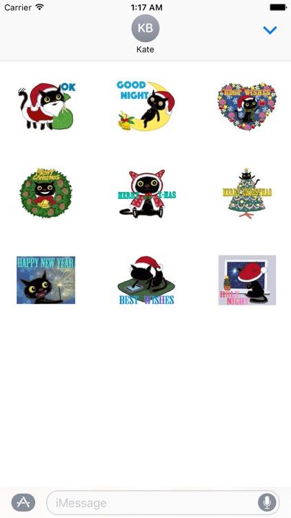 Black Cat At Christmas Sticker