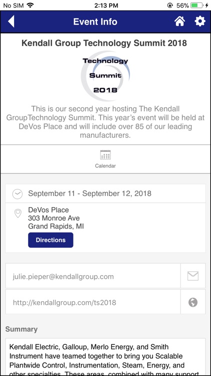 Kendall Group Event App