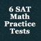 This application provides 6 SAT practice tests with 25 questions in each test